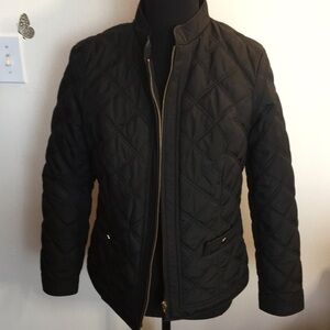 Charter club women’s quilted black hood less coat Size PS​​